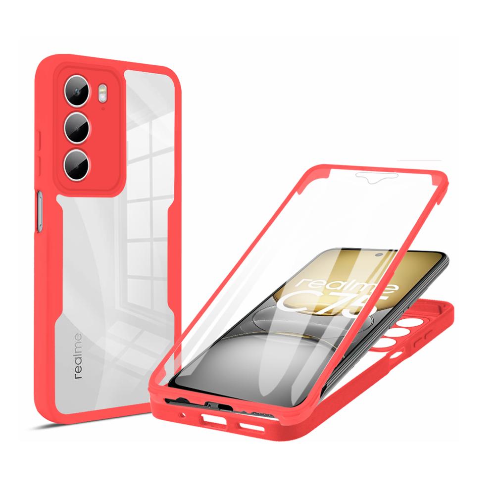 Чехол 360 градусов для Realme C71 C75 C85 14T 8 9 14 15 Pro Plus 5G 6 C21Y C25Y Note 70 Со встроенной защитой экрана Полное покрытие корпуса