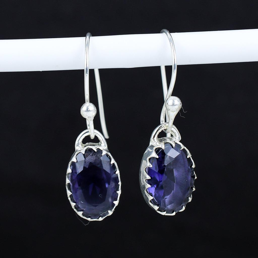 Amethyst Gemstone 925 Sterling Silver Earring, Boho Silver Jewelry Dangle Earrings, Gifts For Thanksgiving Gifts For Her