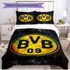 3pcs Duvet Cover Set (1*Duvet Cover + 2*Pillowcase, Without Core), Borussia Dortmund Print Soft All‑Season Bedding Set, Home Bedroom Decor Gift