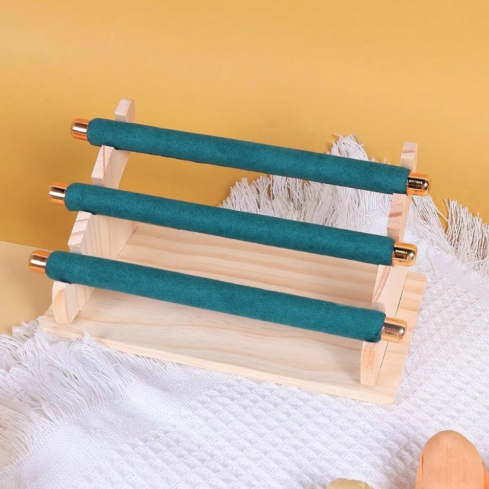 Necklace Bracelet Jewelry Organizer 3-Tier Ring Display Rack Wooden Ring Holder  Retail Display