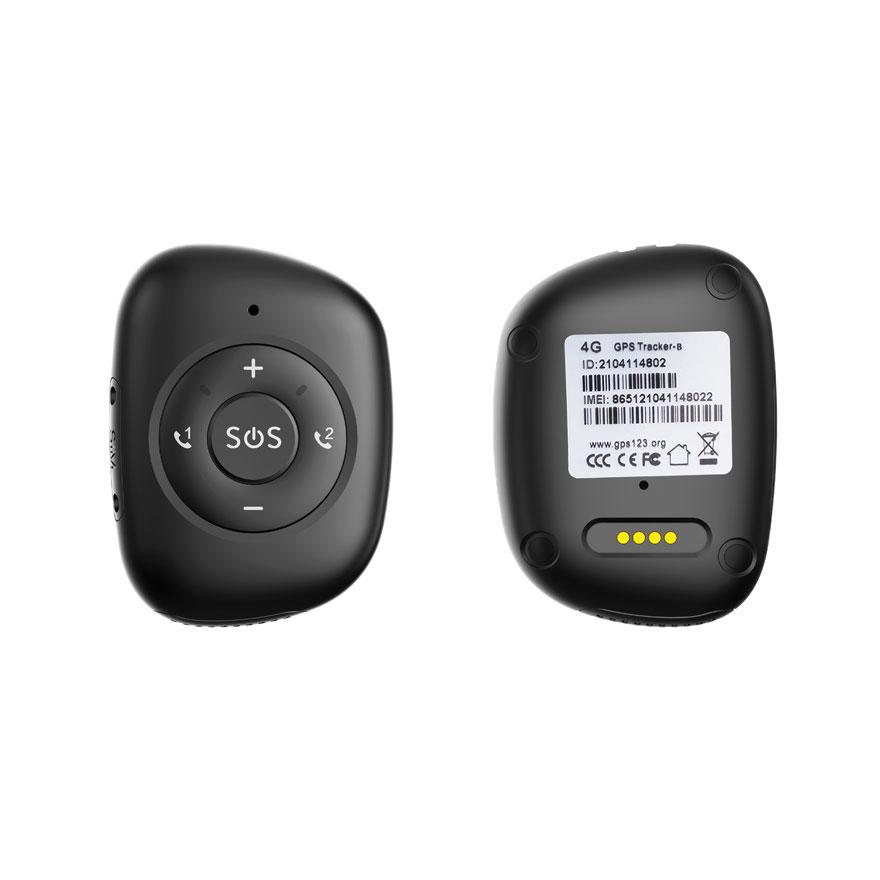 SOS Panic Button 4G Plastic Personal Safety Alarm with Fall Detection GPS for Senior Tracking LBS SOS Calling