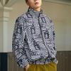 Vans Psychedelic Print Stand Collar Fleece Jacket Black White VN0A5H9T7TO