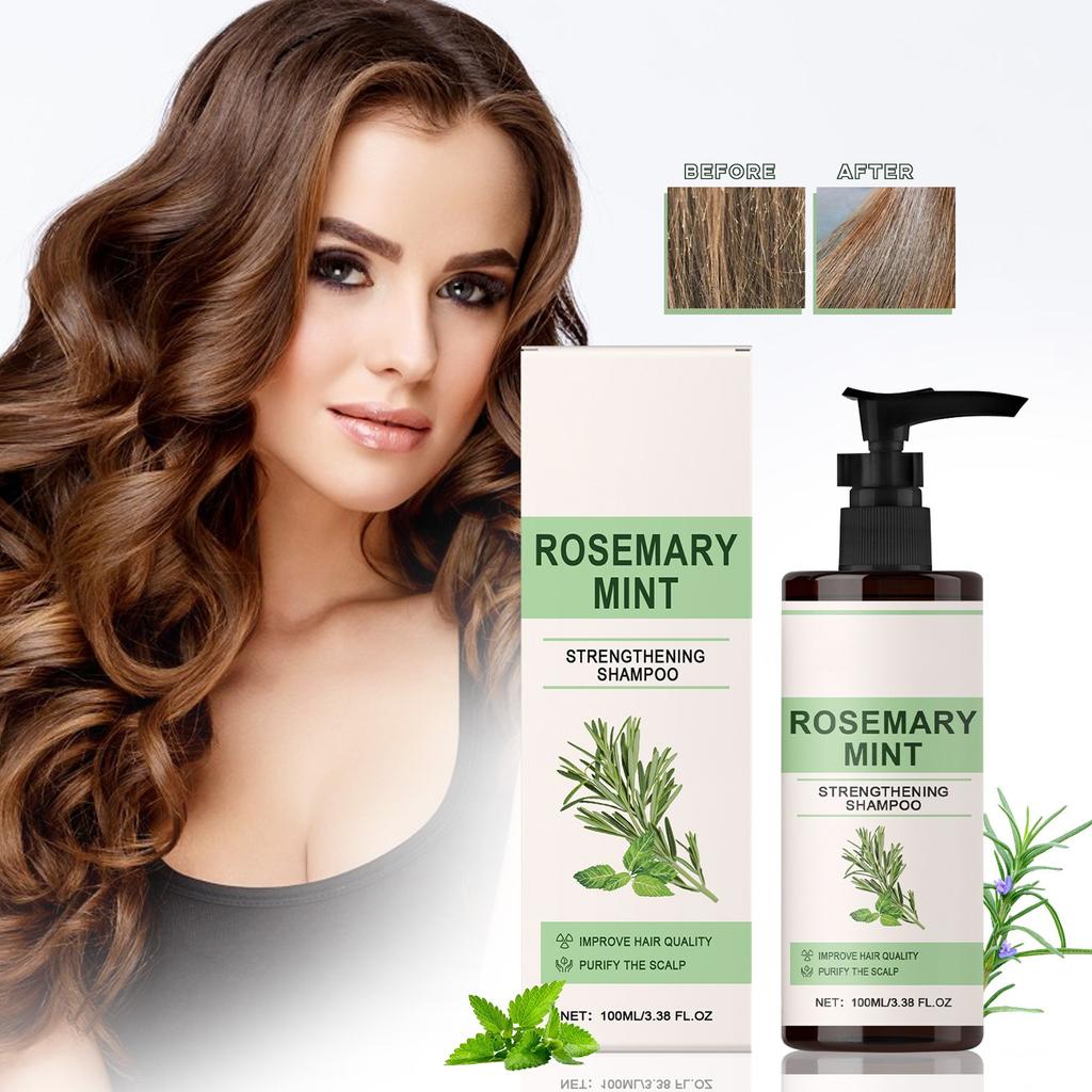 Шампунь с перечной мятой, увлажняющий шампунь, питательный шампунь для вьющихся волос, шампунь для гладкости и сияния, питательный шампунь для волос, 100 мл