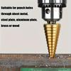 Step Drill Bit, 4-32Mm Coated High-Speed Steel Hole Cutter, Versatile Hex Shank for Metal, Wood, Plastic, And Professional Drilling Equipment