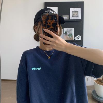 Хлопковая летняя свободная футболка с круглым вырезом и короткими рукавами для женщин, повседневная женская базовая рубашка большого размера, верхняя женская одежда