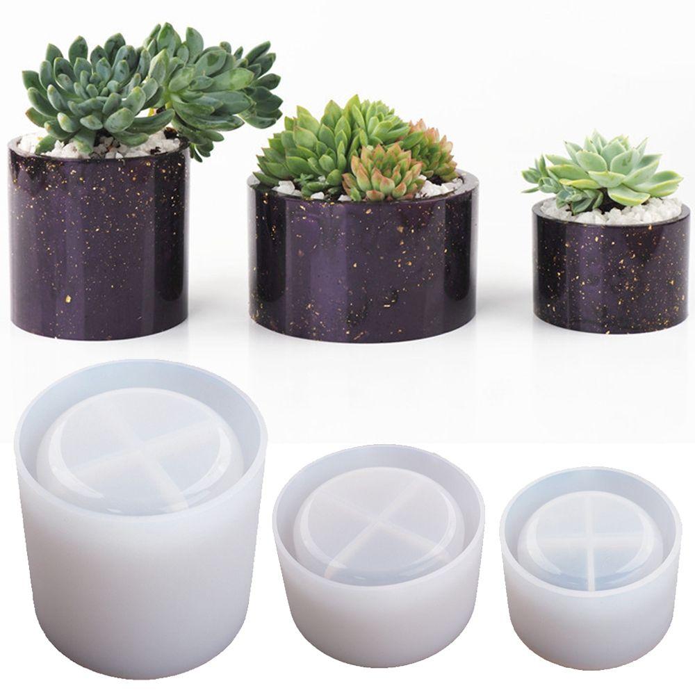 Succulent Flower Pot Concrete Cement UV Resin Home Decor Casting Mould Silicone Mold Clay Molds