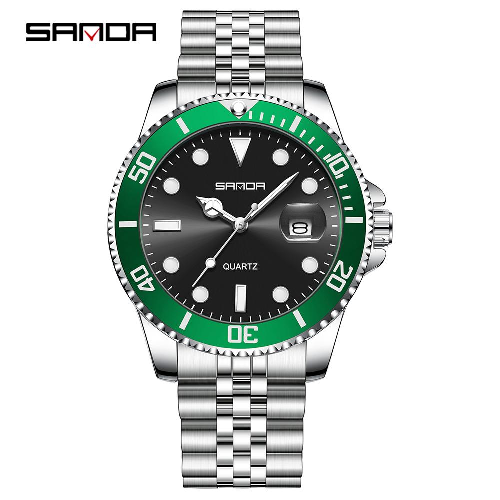 SANDA New 1099 Business Men's Quartz Watch Waterproof Night Light Calendar Fashion Men's Quartz Watch