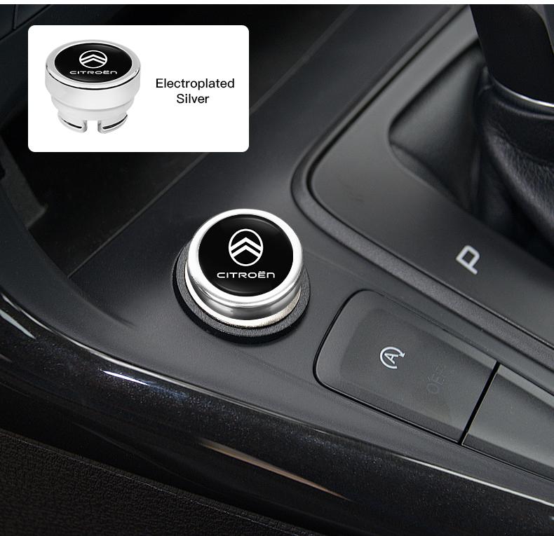 AJFJ2 Car Cigarette Lighter Cover Dust Proof Decoration Cap For Citroen C6 C4 C3 C2 C1 2CV VTS DS3 Jumpy C8 C-Elysee C15 C4L CelyseeC6