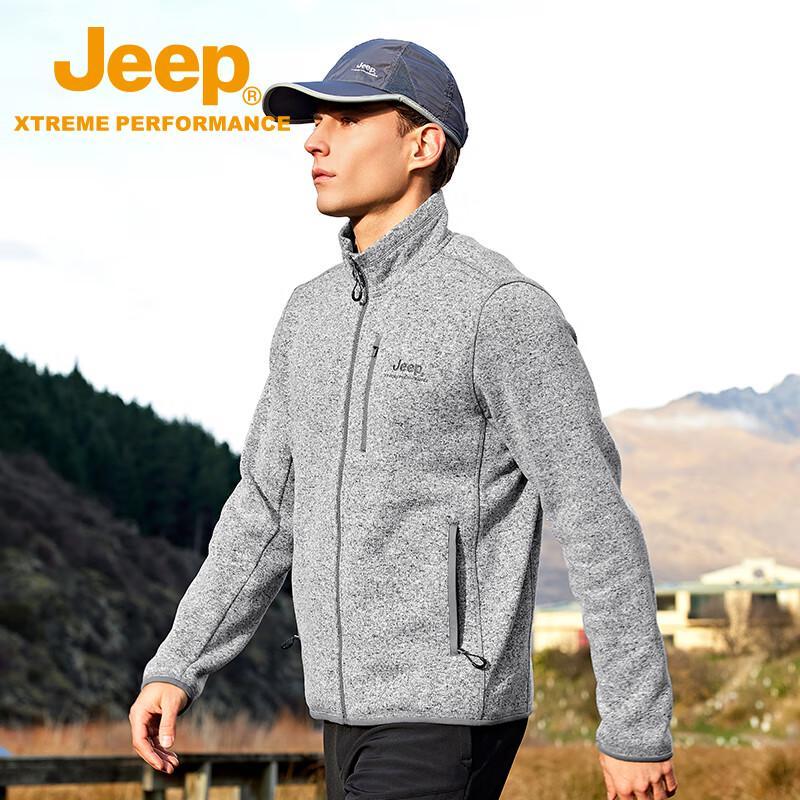 Jeep Мужская теплая дышащая флисовая куртка