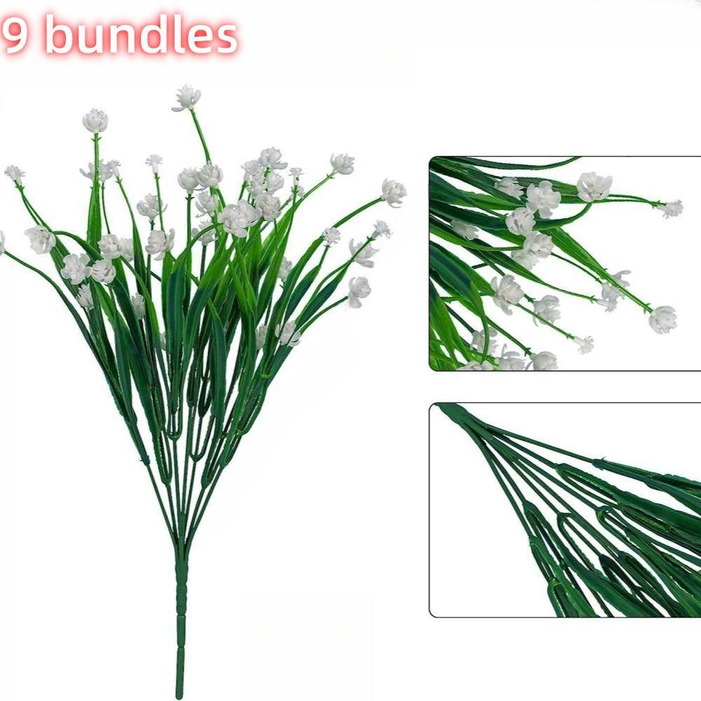 9Pack Realistic UV Resistant Artificial Flowers – Lifelike & Maintenance-Free Faux Plants for All-Season Home and Wedding Decor