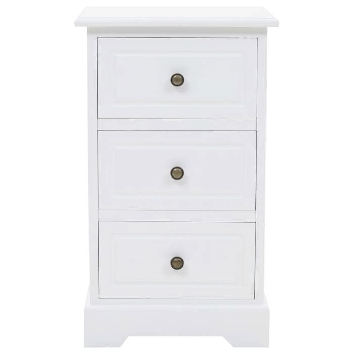 VidaXL Bedside Table MDF Nightstand Bedroom Cabinet Pine Wood 245756