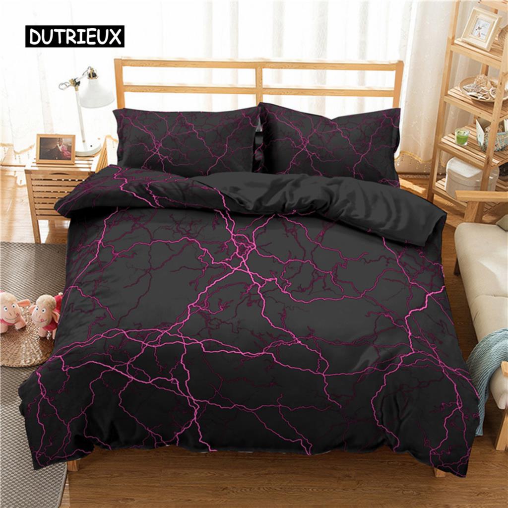 Комплект постельного белья Lightning Natural Phenomenon, комплект постельного белья из 3 предметов для детей и мальчиков, мягкий полиэстеровый пододеяльник