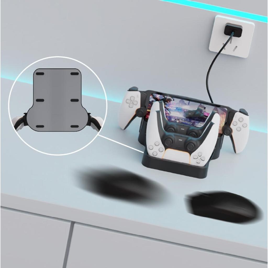 Playstation5 Portal Charging Dock, 3 In 1 Charging Dock Station Stand for Playstation5 Portal Remote Player for PS5 Controller Charger Dock Base Kit