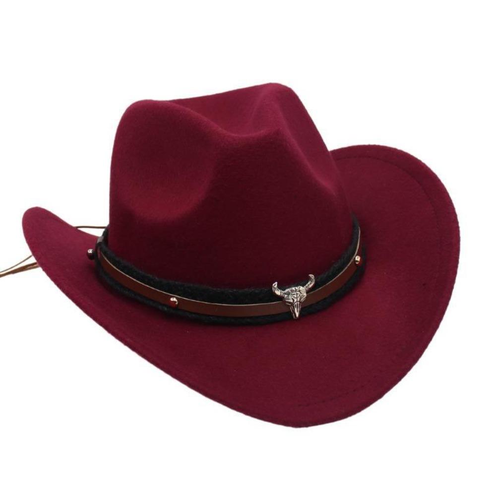 Cow Head Sunscreen Bucket Hat Felt Cowgirl Cap Retro Western Cowboy Hat  Travel