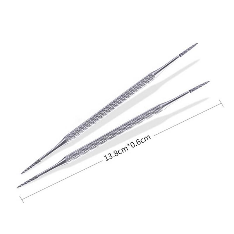 1 шт. двусторонняя пилка для педикюра с атласным краем, подъемник для ногтей на вросшем пальце ноги