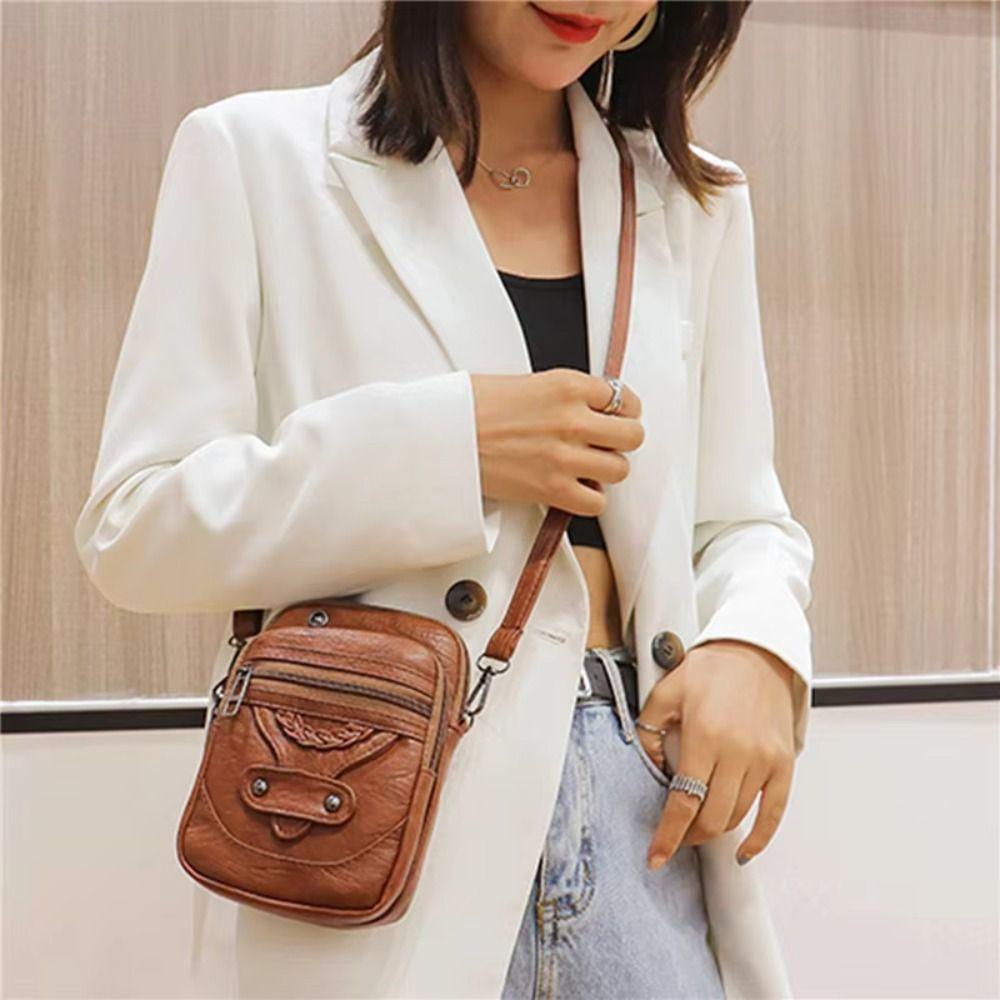 Double Layer Phone Chest Bag Waterproof Messenger Bag Crossbody Phone Bag Mobile Phone
