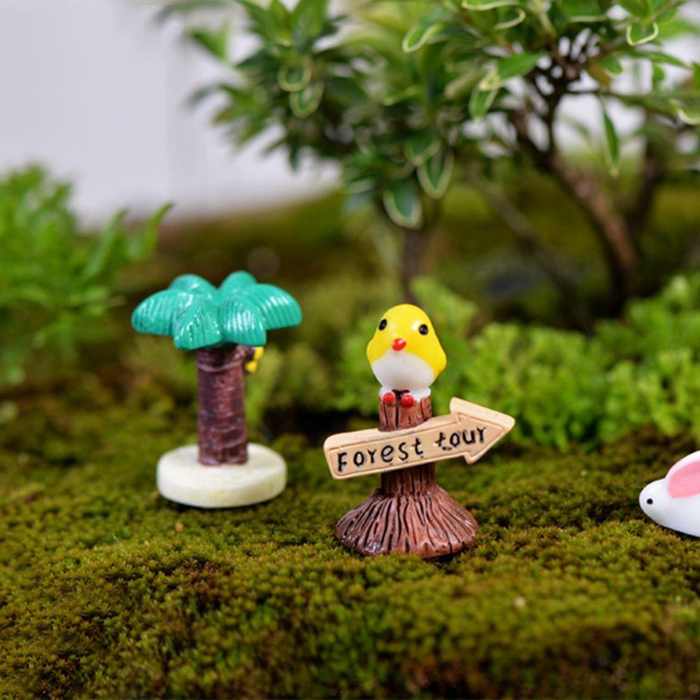 Micro Landscape Mini Road Sign Simulation Stone Signpost Welcome Stake Figurine Fairy Garden