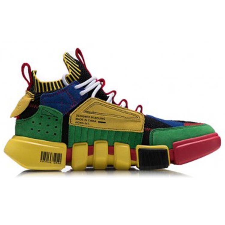 Li Ning Essence 2 ACE Высокие Скейтбордические Кроссовки Мужские Красный Желтый Зеленый AGWN041-10