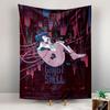 Ghost in the Shell Tapestry Wall Hanging, Cyberpunk Cyborg Woman Art, Anime Sci-Fi Wall Decor for Bedroom Dorm
