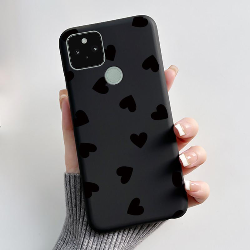 Phone Case For Google Pixel 5 Soft Silicone Black Case Elegant Style Beautiful Pattern Snow Mountain, Hidden Garden Casing