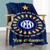 Inter Milan Customize Your Name Blanket Throw Personalized Blanket Warmthful Decor Throw For Office Office Chair Bed Picnics Four Seasons Universal