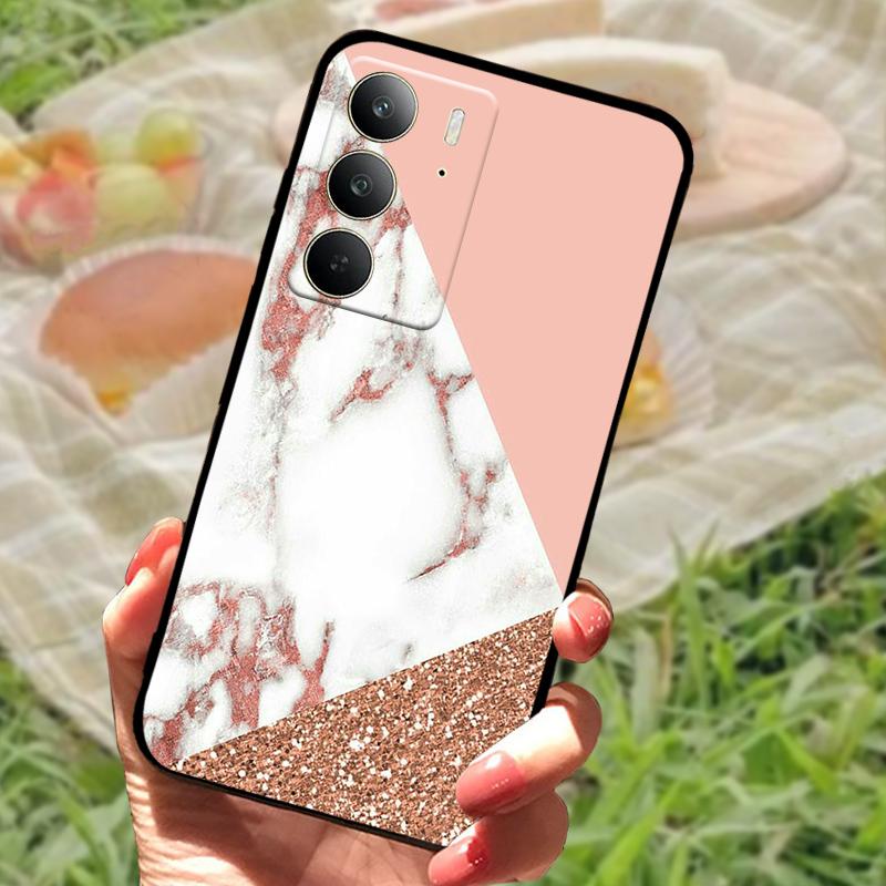 Чехол для Realme C75 Ударопрочный ТПУ Силиконовый Чехол для Телефона Для Oppo Realme C75 4G Fundas Бампер Чехол Модный Мягкий Защитный Корпус