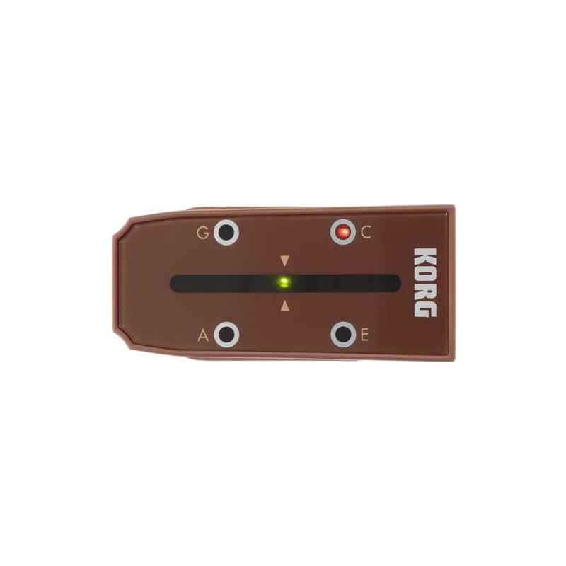 KORG Headtune HT-U1 Клипсовый тюнер для укулеле: Тюнер в форме головки укулеле для легкой настройки. Поддерживает строй Low G и предлагает 35 часов непрерывной работы