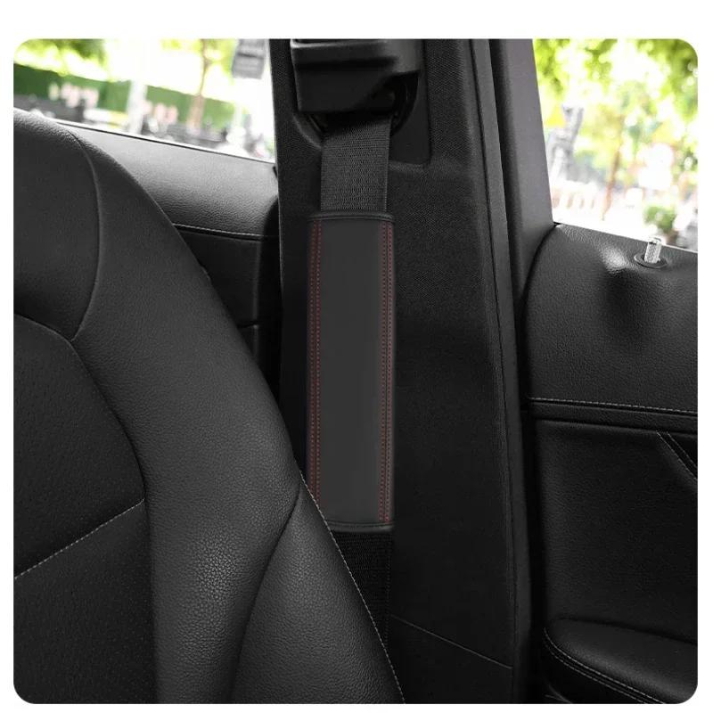 cxlqbm1 2PCS Printed Logo Car Safety Belt Protector Shoulder Cover for Mitsubishi RALLIART Outlander ASX Lancer Pajero Eclipse Galant