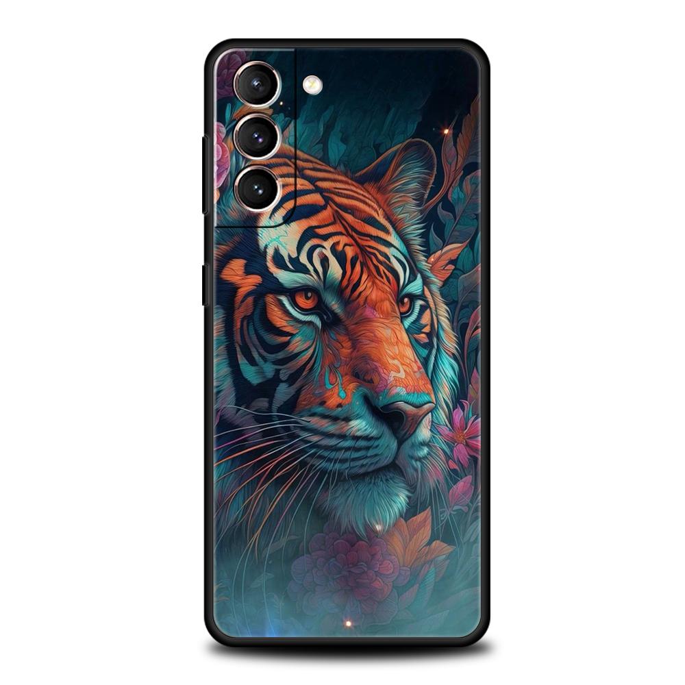 Чехол для телефона с рисунком животного тигра для Samsung Galaxy S24 S23 S22 S20 S21 FE Ultra S10 S10E S9 S8 Plus 5G Силиконовый чехол Capas Fundas Сумки