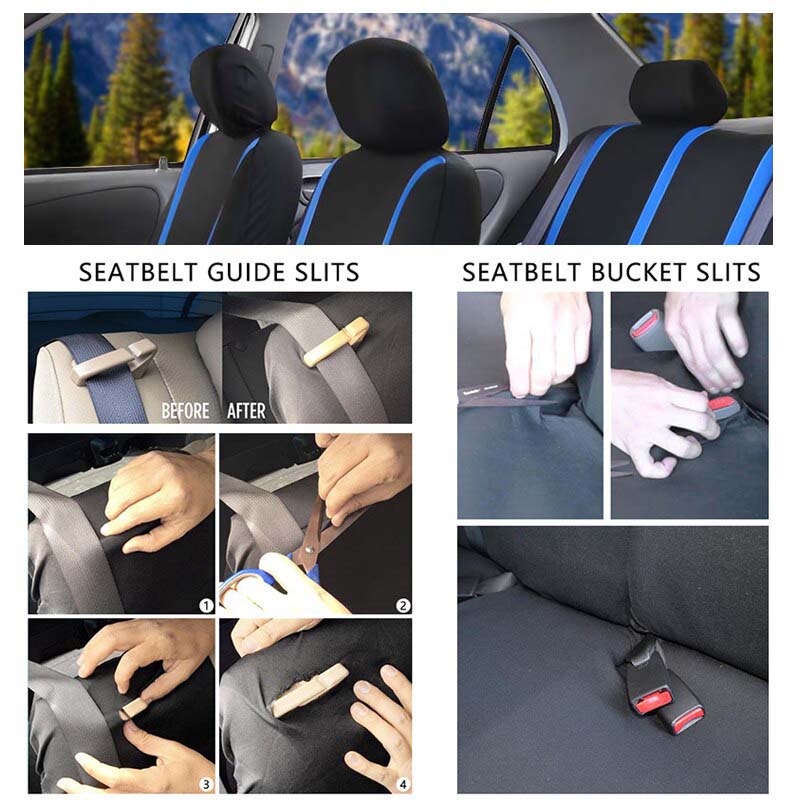 Полный комплект чехлов для автомобильных сидений, чехлы для автомобильных сидений на 5 мест, чехлы для передних автомобильных сидений + чехлы для задних автомобильных сидений