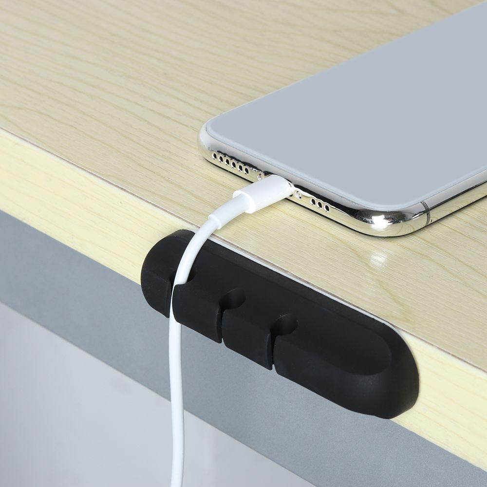 Self-adhesive USB Charger Headphone Wire Charger Organizer Cable Clip Cable Winder Storage Holder