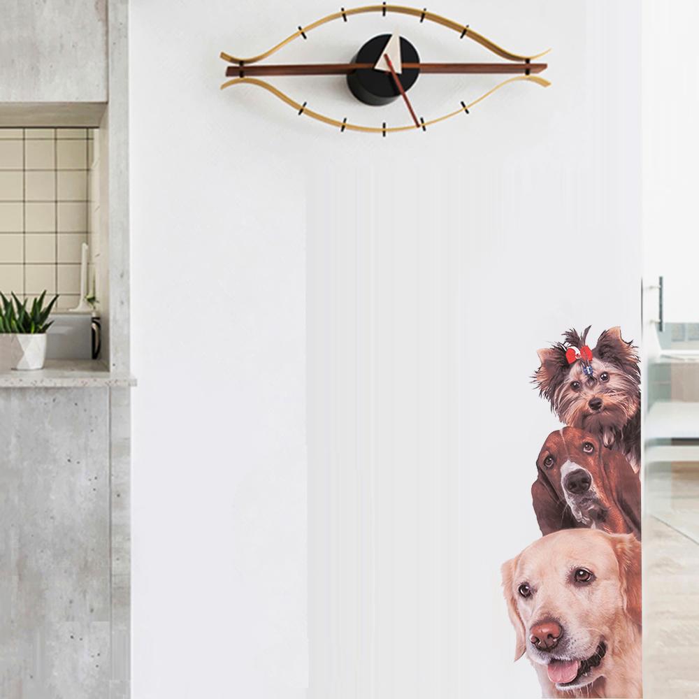 1шт DIY украшения для холодильника настенное искусство собака 3D наклейка на стену смешные животные настенные обои