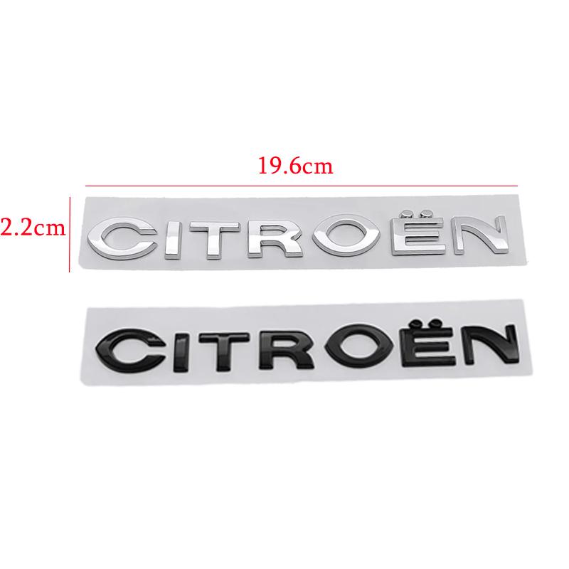 Черно-серебристый для Citroën C1 C2 C4 C5 Elysee ABS Хромированный Логотип Эмблема Буквы Значок Внешний Стайлинг Автомобиля Авто Наклейка на Задний Багажник