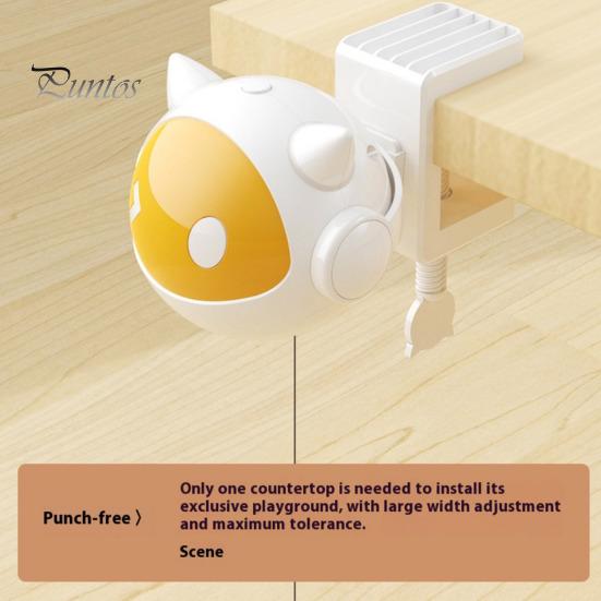 Подвесной пушистый кошачий мячик, электронный самостоятельный игровой мячик для домашних животных, автоматический подъемный меховой мячик, интерактивная игрушка-дразнилка для домашних кошек