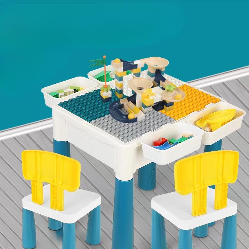 Building Block Table Large Particle Assembled Educational Children's Toys Baby Multi-functional Learning Game Table for Men and Women