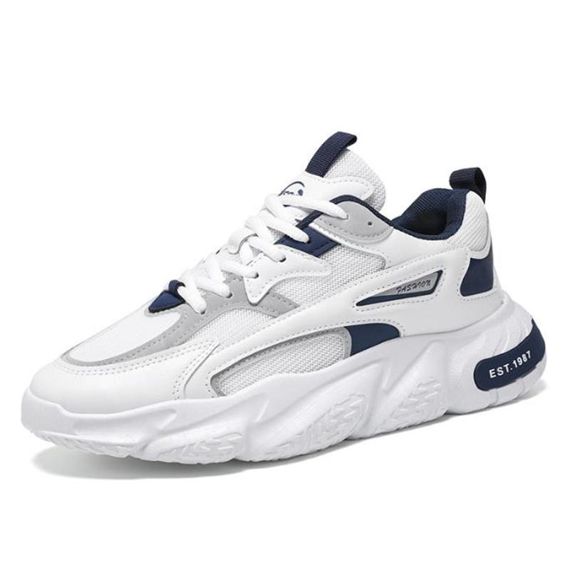 Модные универсальные громоздкие кроссовки на толстой подошве для мужчин, трендовые сетчатые дышащие повседневные теннисные спортивные туфли с увеличенной мягкой подошвой 2024Новинка