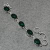 Chrome Diopside Oval Shape Gemstone Solitaire Bracelet Gift Handmade Jewelry 7"