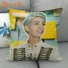 Подушка с принтом Чонхёна из Shinee в стиле K-pop, декоративная хлопково-льняная наволочка для свадьбы и дома, 45x45 см, одна сторона