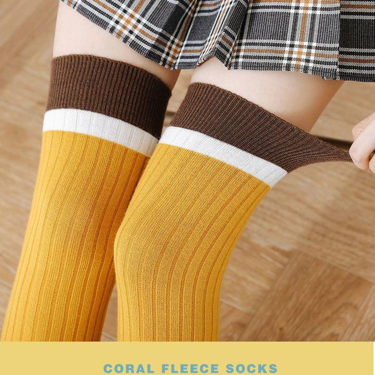 Чулки женские выше колена, высокие чулки, длинные носки, осенне-зимние толстые чулки Jk