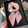 Korean Style Polka Dot Print Imitation Silk Satin Scarf Women Print Hijab Ladies Hair Hand Wrist Headkercheif Neck Tie Wrap