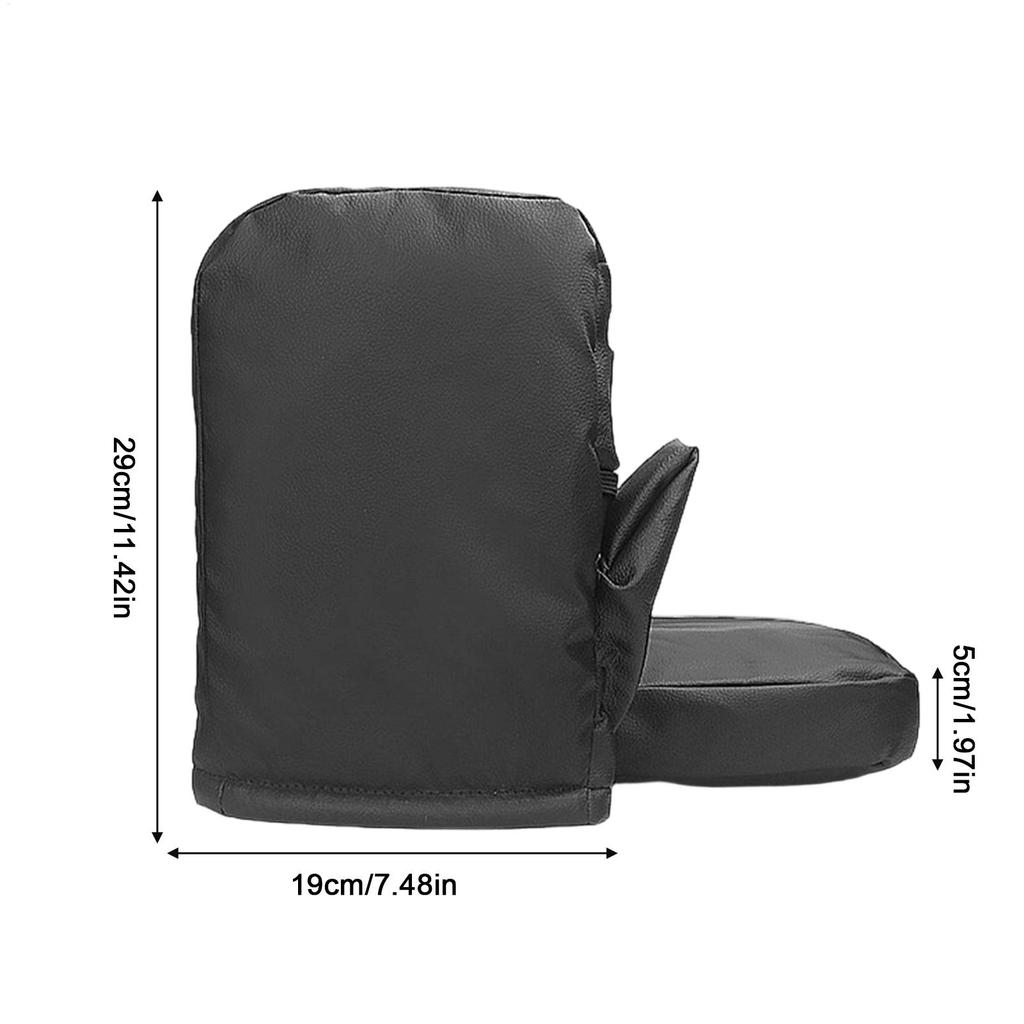 Motorcycle Handlebar Muffs Windproof PU Leather Hand Warmers ATV Hand Warmers Scooter Handlebar Muffs For Men Women Winter Cold