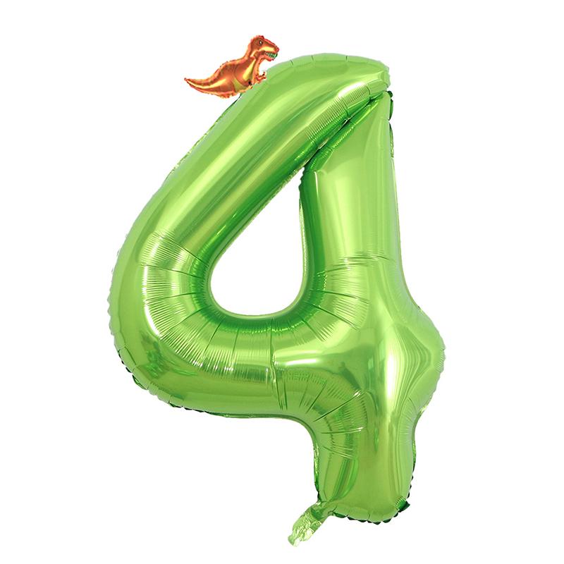 Зеленый шар 40 дюймов 0-9 День рождения Цифровой шар День рождения Вечеринка Годовщина Фон Макет Декоративный шар
