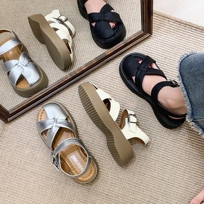 Сандалии на толстой подошве с высокой платформой, женские новые летние, юбочные, повседневные, пляжные, римские сандалии