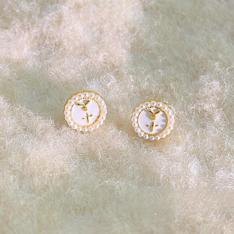 Романтичные круглые серьги-бантики в виде роз для женщин с легкими роскошными серьгами высокого класса