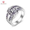 Luxury Silver Color Rings For Woman Fine Natural Gemstone Ring 2022 Trend Wedding Party Fashion Original Jewelry Gift
