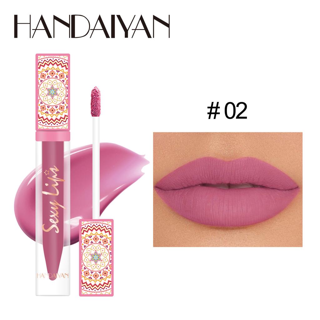 HANDAIYAN Ferskillende Beker Mat, Soft Mist Lip Ggzevel Samia Styl Long Lipgloss