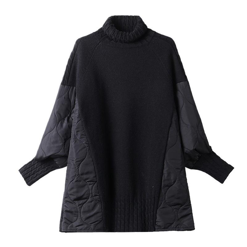 Женский свитер осень зима повседневный длинный рукав водолазка вязаный свитер корейская мода свободный женский свитер пуловеры