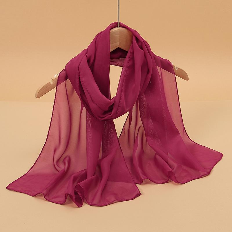 Принт Шифоновый Шарф Шаль Женский Солнцезащитный Шелковый Шарф Тюрбан Длинный Парео Пляжный Путешествия Уличные Аксессуары Модная Повязка на Голову