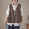 "Spring 2024 Women's Knitted Sleeveless Lace-Trim Vest – Solid Color Casual Top"