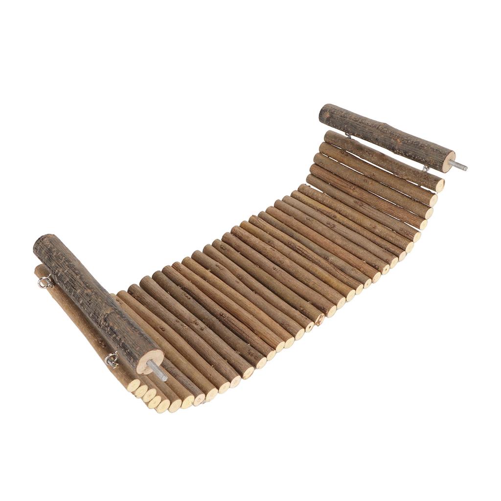 Wooden Ladder Bridge Platform Toy Bendable Interesting Chinchilla Suspension Bridge Hamster Climbing Ladder for Small